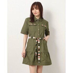 Desingual Green Khaki Shirt Dress XL EUC